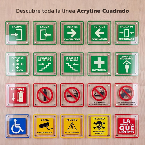 Letrero Señalética Acrílico Escalera Salida Flecha Derecha