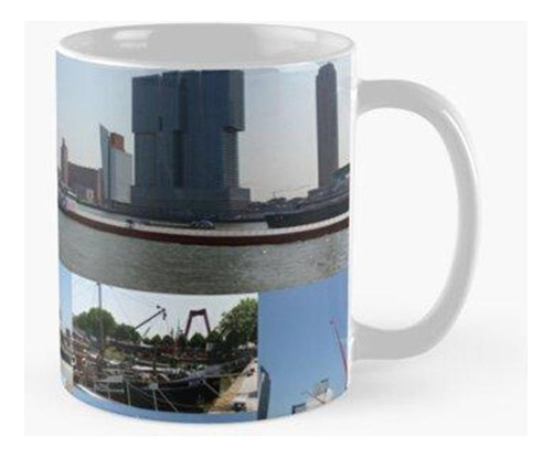 Taza X4 Collage De Fotos Rotterdam 3 Calidad Premium