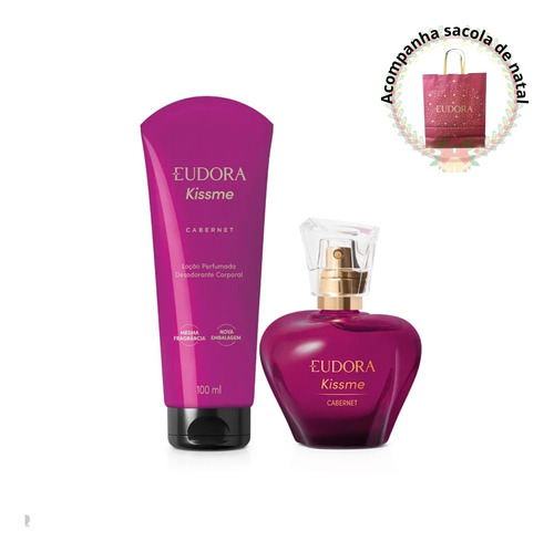 Combo Kiss Me Cabernet:deo Colônia 50ml + Loção 100ml Eudora