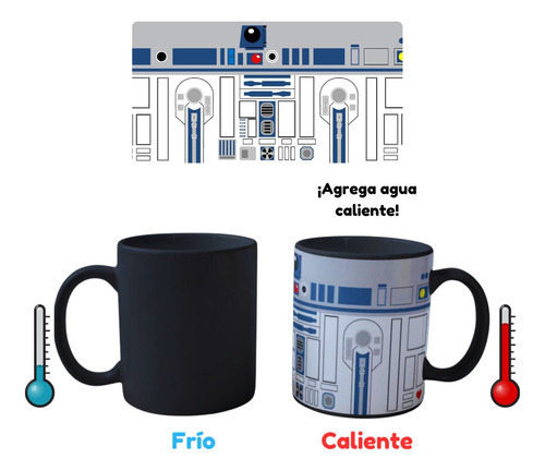 Mug Taza Vaso Mágico Star Wars R2d2 Personalizado Pocillo
