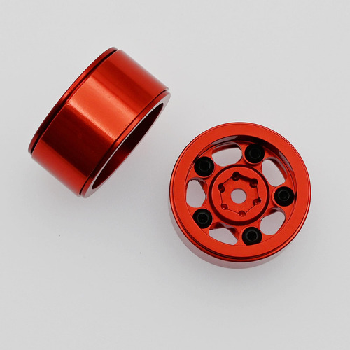 4x Cubos De Llanta Para Axial Scx24 Axi00001 Rc Rojo