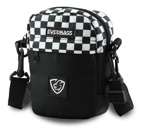 Shoulder bag combate xadrez transversal multiuso cor preto