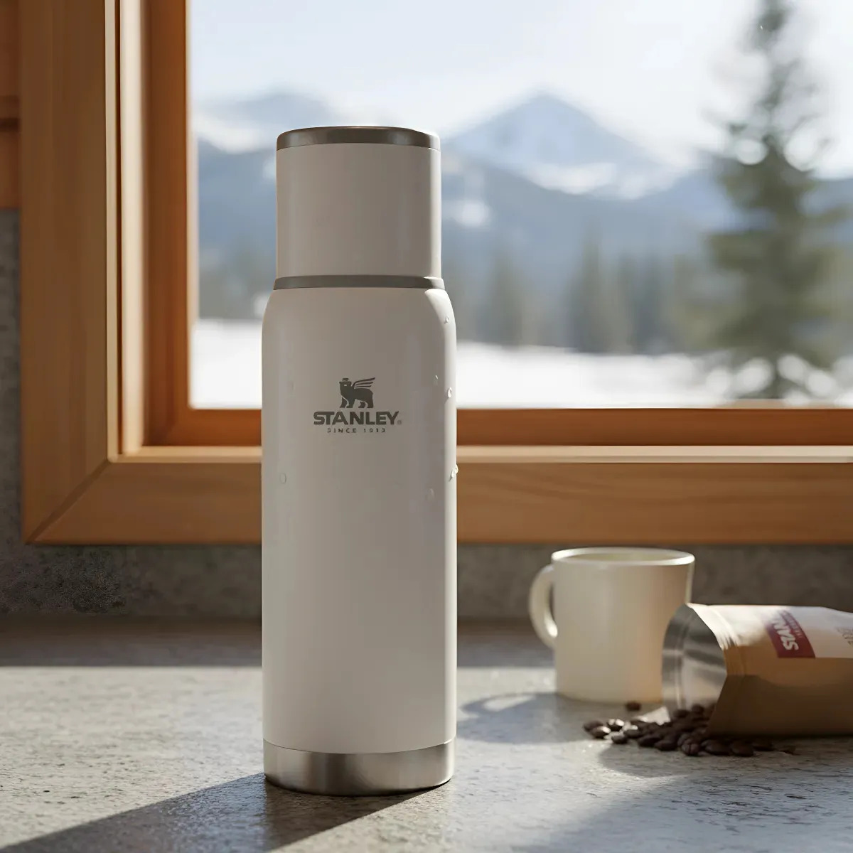 Termo Stanley 1L Acero Inoxidable Blanco
