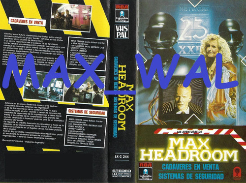 Max Headroom Vhs Nuevo Matt Frewer Ciencia Ficción Cyberpunk