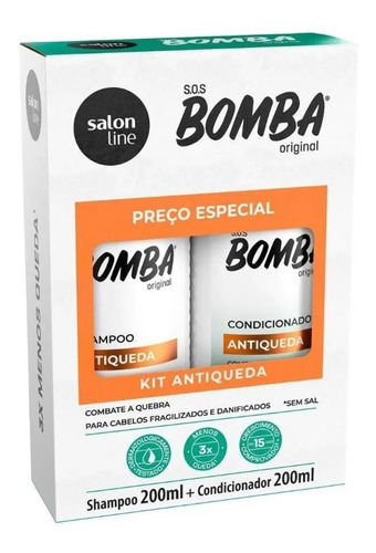 Kit Antiqueda Shampoo E Condicionador Sos Bomba - Salon Lin