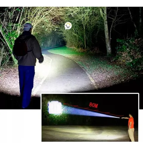 Super Mini Linterna Led Recargable Luz Zoom Largo Alcances