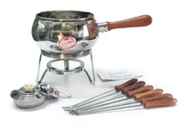 Comprar Olla Fondue Acero Familiar Calentador Y 6 Pinches