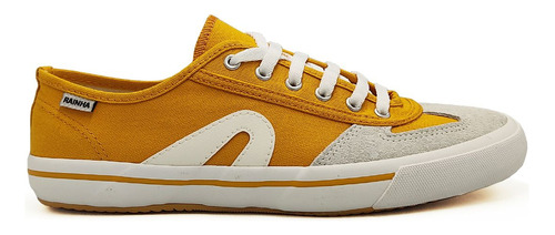 Tênis Rainha Futsal Casual Masculino Amarelo Branco Vl2500