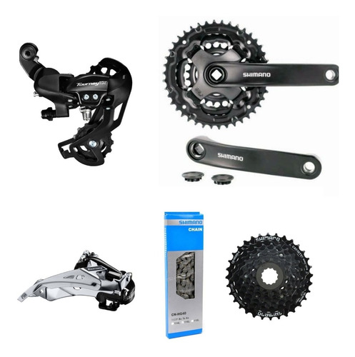 Set Grupo Transmision  Shimano 24vel Mtb- Oscar Bikes