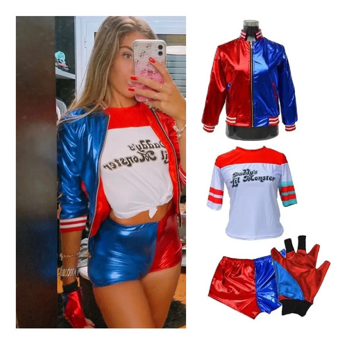Harley Quinn Trajes De Cosplay Chaqueta Pantalones Conjuntos | Meses sin  intereses