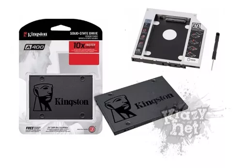 Silicio Explosivos Mecánicamente Disco Solido Ssd Kingston 120gb A400 + Caddy 9 O 12mm