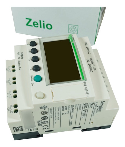 Plc Zelio Sr3 B101fu 6 Entradas, 4 Salidas, 100 A 240 Vac