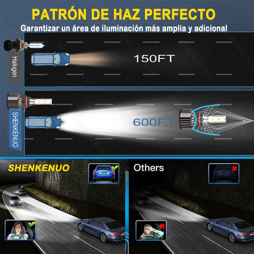 Para Gmc Sonoma 1995-1997 Kit De Faros Led 880 9005 9006