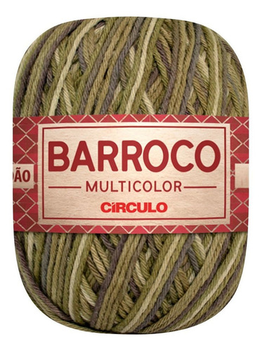Barbante Barroco Multicolor Linha Crochê 6 Fios 200g Círculo Cor Folha De Louro