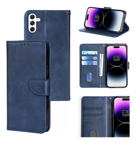 Funda Tipo Libro Tipo Cartera De Piel Para Tarjetas Samsung