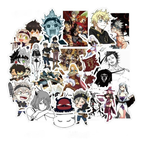 Black Clover 50 Calcomanias Stickers Pvc Ctragua Anime Manga