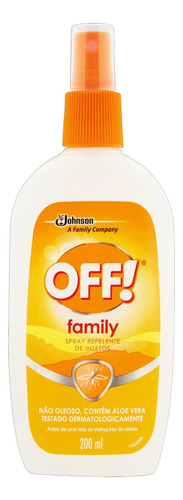 Repelente Off! spray family frasco 200 ml