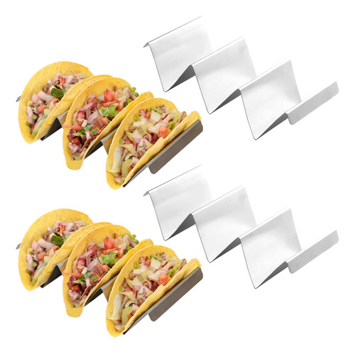 Juego De 4 Soportes Para Tacos De Acero Inoxidable De Alta C