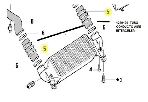 Tubo Conducto Aire Intercooler Focus 1999-2008 1.8 Diesel