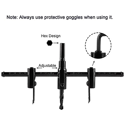 Sierra Agujero Ajustable 1 3 16 7 8 Cortador Circulo Diy