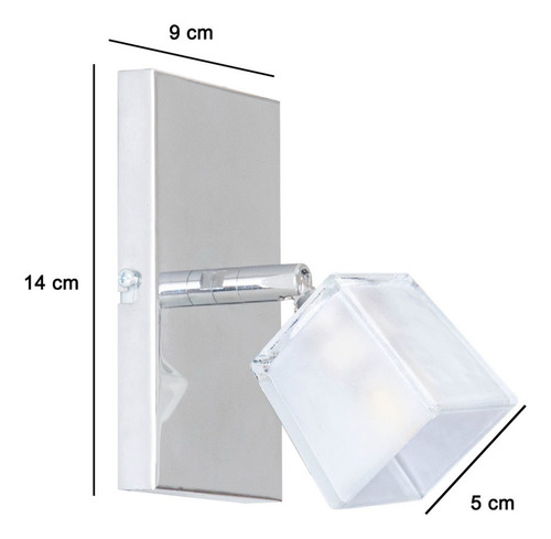 Aplique De Pared 1 Luz Con Tulipa Y Lampara G9 Led Baño