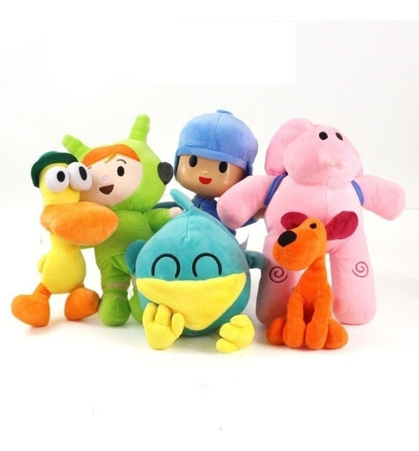 6pcs Pocoyo Elly Pato Loula Fred Loula Muñeco Peluche Juguet