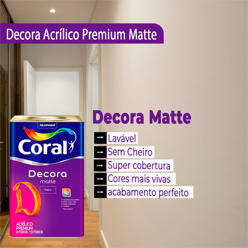 Tinta Coral Decora Matte Fosco Cores Mais Vivas
