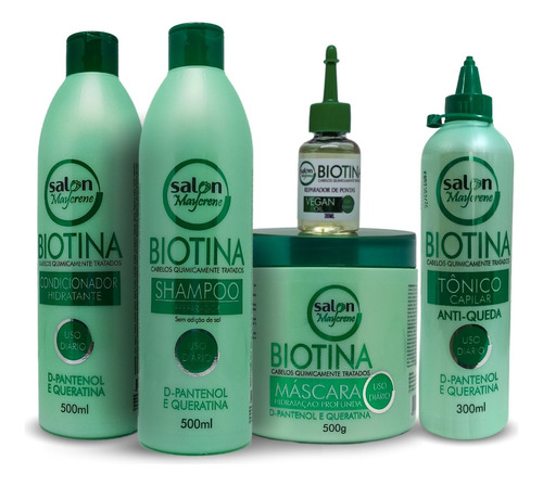 Kit Biotina Salon + Tonico E Reparador 30ml 5x500ml Maycrene