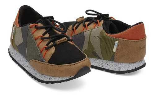 Zapatilla Niño Toms - Bixby Burnt Olive Camo Canvas