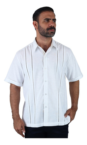 Camisa Tipo Guayabera Para Hombre Con Apariencia De Lino