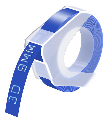 Etiqueta Relieve Compatible Dymo Organizer Blanco / Azul