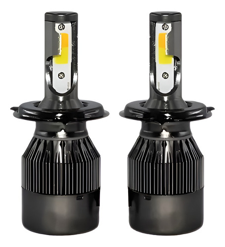 Kit Turbo De Foco Led H4 48w 6500 Lúmenes 3 Tonos Color