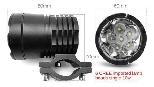 2pcs Universal Motocicleta Conducir Pasando Light Bar Led