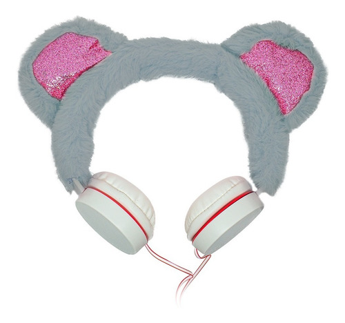 Imagen 1 de 10 de Auriculares Stereo Orejas Zorro Vincha Peluche Cable 1,5mts