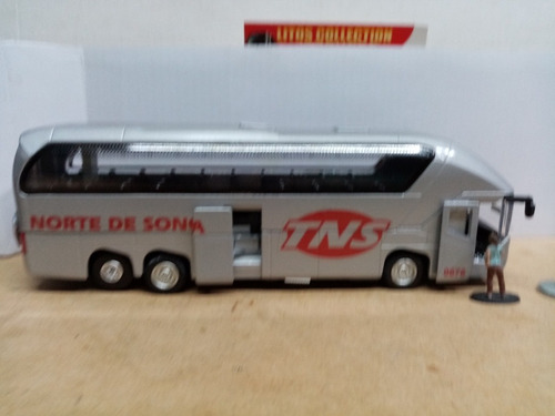 Autobus A Escala Neoplan Con Luz Linea Norte De Sonora Plata