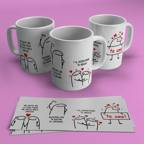 Imagen 7 de 10 de Diseños Plantillas Sublimar Taza Flork Cancioncitas De Amor