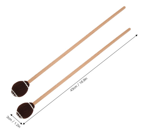 1 Par De Mazos De Marimba Maple Hammer, Con Mango Portátil D