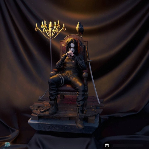 Archivo Stl Impresión 3d - The Crow On The Throne