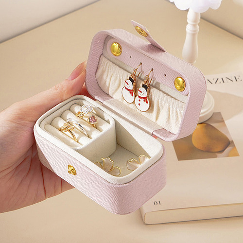 Alajero Organizador De Joyas, Joyero Mini De Viaje Cajas Rosa