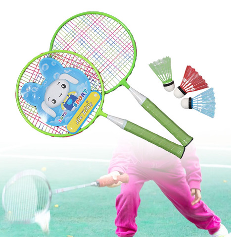 Set De Raquetas Infantiles Para Bádminton, Accesorios
