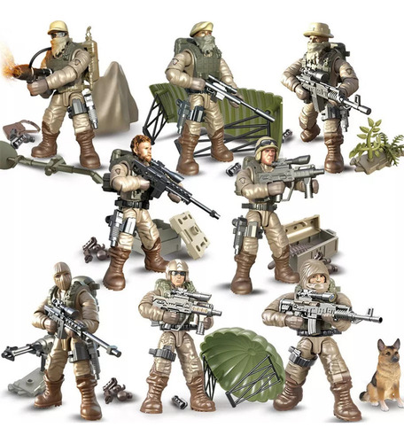 Para De Figuras Acción Soldado Articuladas 1/35 8 Piezas /