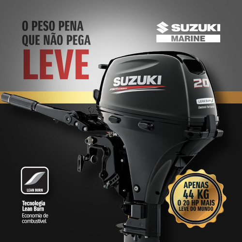 Motores De Popa Suzuki 20hp 0km 4 Tempos Injeçao 12 Vezes