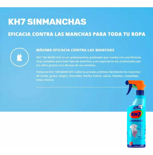 Kh-7 Limpiador Quitamanchas Telas 750 Ml