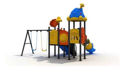 Juego Infantil Champy Blue Con Resbaladilla Y Columpios