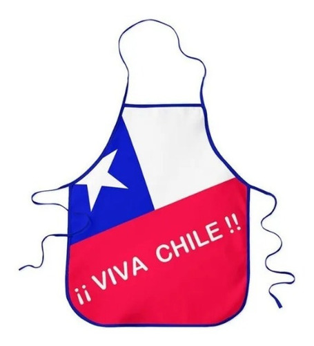 Delantal Viva Chile Dieciochero Fiesta Patria Bandera Asado
