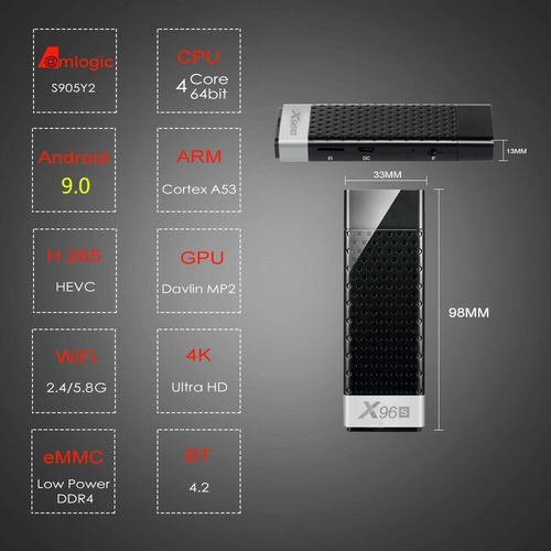 Imagen 8 de 8 de X96s Tv Box Quad-core Chipset 4g + 16gb Cortex A5-670