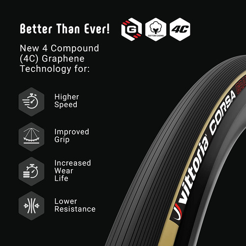 Neumático Vittoria Corsa, Para Bicicletas, Goma, 700x25c