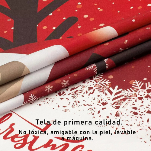Juego De Fundas Impermeables Con Cortina De Ducha De Navidad