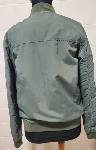 Campera Bomber H&m Niño T 14 Verde Militar Excelente (Usado)
