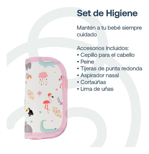 Kit De Higiene Para Bebe Bebesit Color Rosa